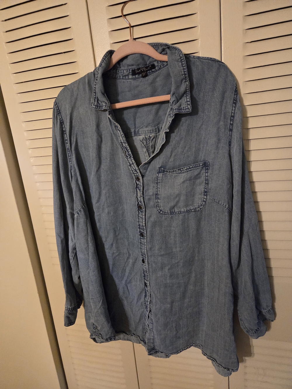 Velvet Heart Light Denim Button-Down Shirt